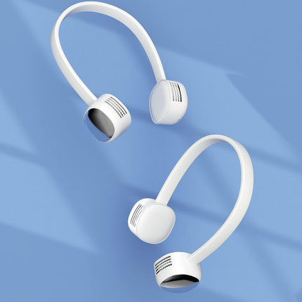 Bemodst Portable Neck Fan, 2000 Mah Battery Operated Wearable Personal Fan, Leafless, Rechargeable, Headphone Design, Usb Powered