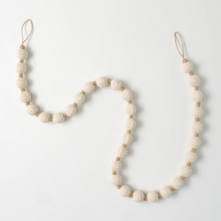 Sullivans Christmas Herringbone Ball Garland, Christmas Decor, Christmas Garland, Garland Christmas Decorations, Farmhouse Christmas Décor, 72 Inches Long