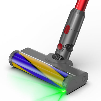 Vacuum Cleaners Parts For Dyson V7 V8 V10 V11 V15, Roller Brush Power Head With Green Dust Light, Motorhead Hardwood Floor Attachments For Vacuum