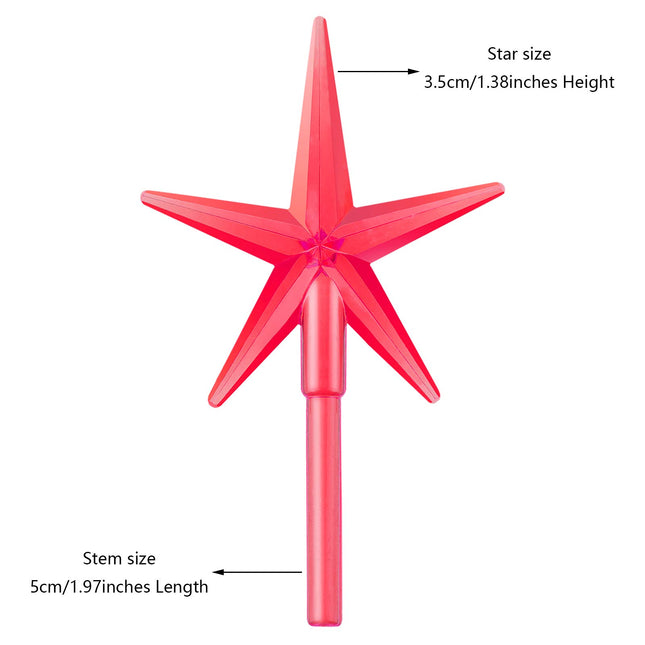 30 Pieces Ceramic Christmas Tree Replacement Lights Ornaments Ceramic Christmas Stars Tree Topper Plastic Star Replacement Light Decorations for Christmas Trees, 3 Colors