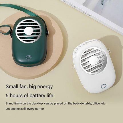 Mini Portable Fan Mini Hanging Neck Fan Quiet Personal Fan Handheld Fan For Home Office Or TravelGreen