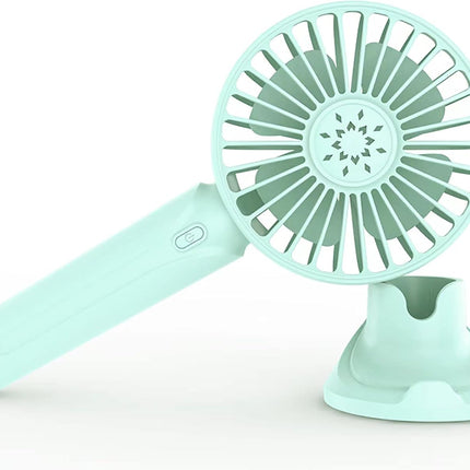 Handheld Pocket Fan, Mini Portable Fan 2600Mah Battery Operated Speed Adjustable Usb Rechargeable Fan, Usb Desk Fan With Base