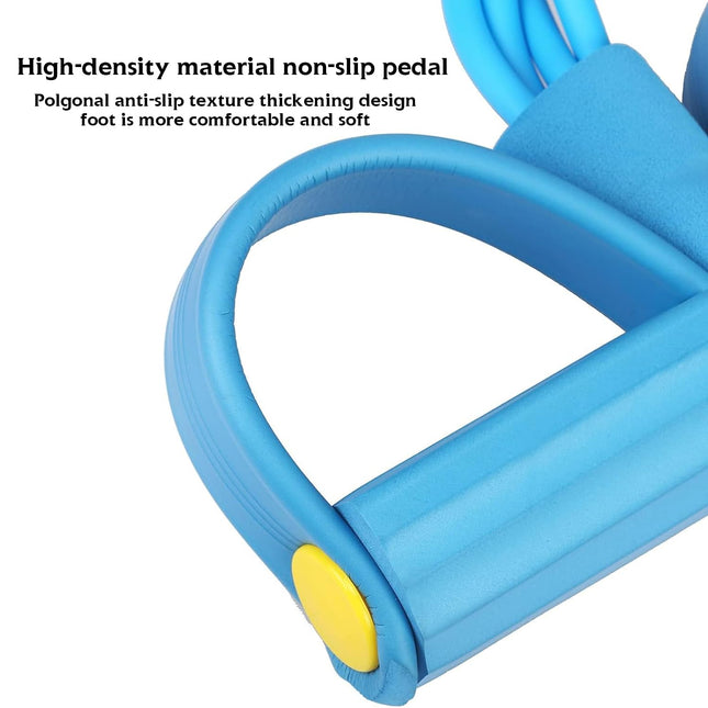 LEOPAX ABS Plastic and Rubber Pull Rope Exerciser Body Trimmer Pull Reducer Pull String - Body Building Training Rubber Pull Rope Exerciser with 4 in 1 Rope (Sky Blue)