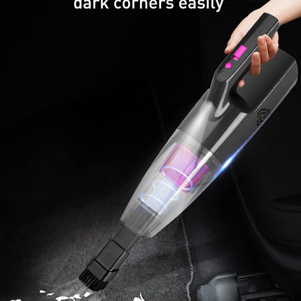 Sendowtek Handheld Vacuum Cordless For Car, Rechargeable Vacuum Hoover 9000Pa Batterypowered Hand Held Vacuuming Hoover Portable Cleaner Car Vac For Home Pet Office