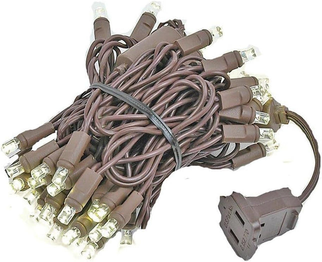‎Novelty Lights 11FT 50 LED String Lights, Permanent Led Light String Christmas Lights Outdoor Commercial Grade LED Bulbs With 40,000 Hours Rating, String Lights For Outside (Warm White)