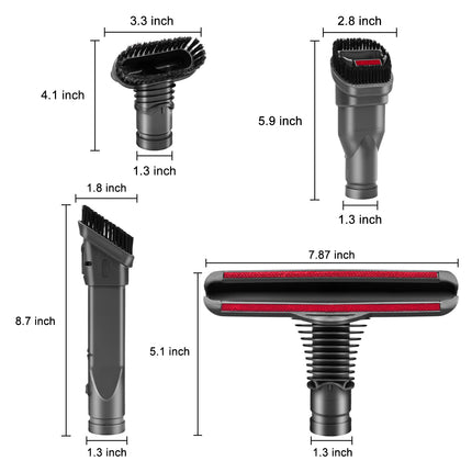 Attachments Tools Kit For Dyson V6 Dc24 Dc33 Dc35 Dc39 Dc44 Dc58 Dc59 Dc62 Dc74, Dyson Cordless Vacuum Accessories 4 Pcs Set Brush Kit