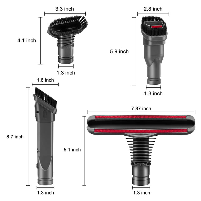 Attachments Tools Kit For Dyson V6 Dc24 Dc33 Dc35 Dc39 Dc44 Dc58 Dc59 Dc62 Dc74, Dyson Cordless Vacuum Accessories 4 Pcs Set Brush Kit