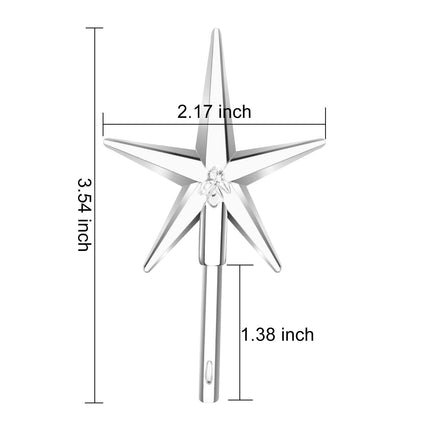 6 Pieces Star Ceramic Christmas Tree Light Plastic Light Decoration for Christmas Tree Ornaments (Clear)