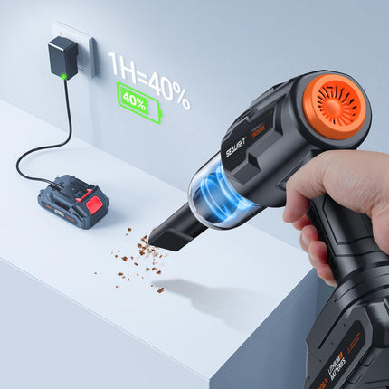 Sealight Handheld Car Vacuum Cleaner, 21000Pa High Power Suction Vacuum Cordless, 4 In 1 Air Duster And Vacuum Cleaner, 18V120W Portable Vacuum Cleaners For Car Interior, Home, Office, Pet