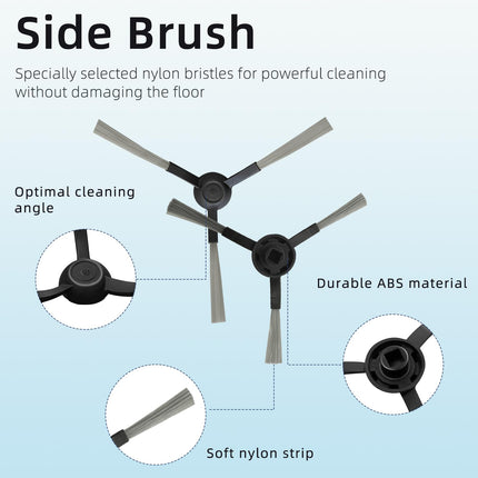 Parts Compatible With Robot Vacuum Cleaner Wvcr200S Accessories, 2 Main Brushes, 6 Hepa Filters, 8 Side Brushes Attachment Spare Pack