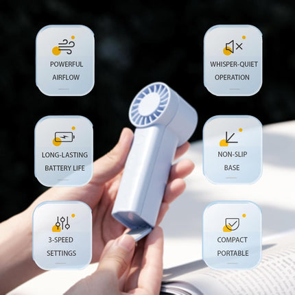 Mini Handheld Fan 20H Max Cooling Time 4000Mah Portable Fan 3 Speeds Usb Rechargeable Personal Fan For Travel Indoor Outdoor