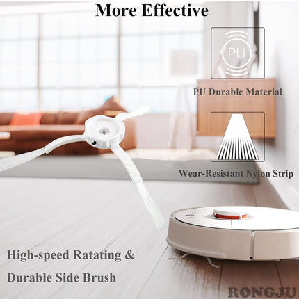 Accessories Kit Compatible With Roborock S4 S5 S6 E4 E20 E25 E35 S50 Xiaomi Mi Mijia Robotic Vacuum, 22 Pack Parts, 2 Main Brush, 6 Side Brush, 4 Filters, 4 Mop Cloth & 6 Water Tank Filter