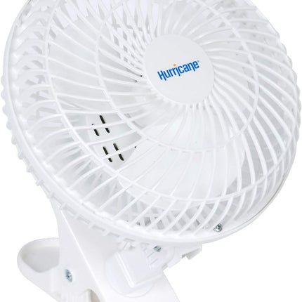 Hurricane Fans Classic 6 Inch Clip Fan Portable Fan With Strong Clamp, Two Speed Settings, And Adjustable Tilt Mechanism, White