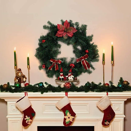 9 Feet Christmas Garland 260 Branches Xmas Artificial Decorations for Doors Stairs Fireplace