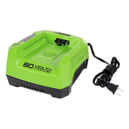 Greenworks Pro 80V (180 MPH / 610 CFM) Brushless Cordless Backpack Leaf Blower, Tool Only BPB80L00 & Greenworks PRO 80V Rapid Charger (Genuine Greenworks Charger)