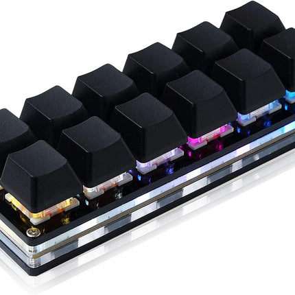 12 Key Mechanical Gaming Keyboard One Handed Keypad USB-C Wired OSU Keypad Programmable and Hot Swappable Keyboard.