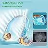 Portable Bladeless Neck Fan Bp521,4 Speeds Cool Wind,Slope Airflow,Visible Digital Display,Size Adjustable,Long Lasting Quick