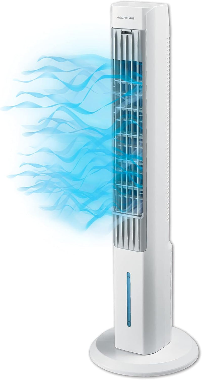 Arctic Air Tower+ Indoor Evaporative Cooler With Oscillating And Quiet Fan Function, AutoOff Timer, 4 Fan Speeds, Led Night Light