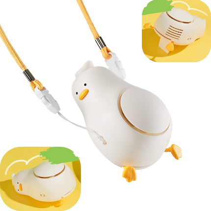 Handheld Fan, Hanging Fan, Portable Fan, Lying Flat Duck Design, 3 Speed Adjustment, 800Mah Rechargeable, Mini Fan For Babies