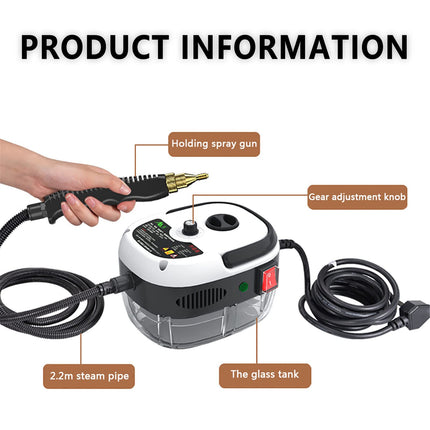 Handheld Pressurized Steam Cleaner,2500W Handheld High Temp Portable Cleaning Machine, Cleaning For Couch, Auto, Floor And More