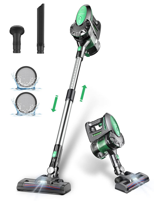 Vactidy Cordless Vacuum Cleaner, Lightweight Stick Vacuum With 20Kpa Suction, Detachable Battery, Max 35Mins Runtime, 6 In 1 Handheld Vacuum Cordless For Hard Floor Carpet Pet Hair