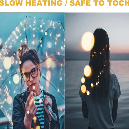 2 Pack 33Ft 10M Battery Powered Fairy Lights Indoor String Light Twinkle Lights with Remote for Wedding Garden Party Decorative Lighting Christmas Light Decoration Warm White