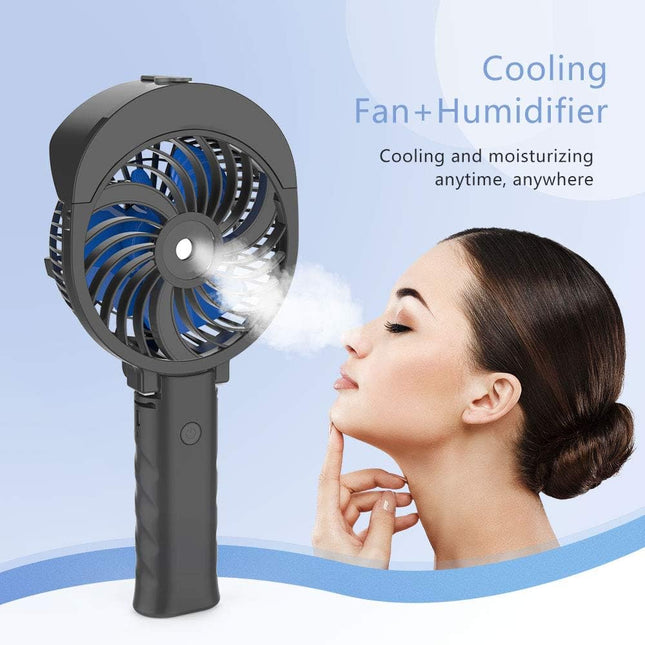 Handfan Personal Misting Fan, Poratable Handheld Rechargeable Mister Fan, Battery Operated Mist Fan, For Travel, Beach, Camping