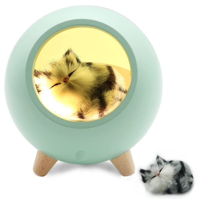 Vency Room Decor for Women, Cat Night Light for Bedroom, Cat Lover s for Women Wife Mom Teen Girls, Cute Cat House Valentine Christmas Birthday s (Green)