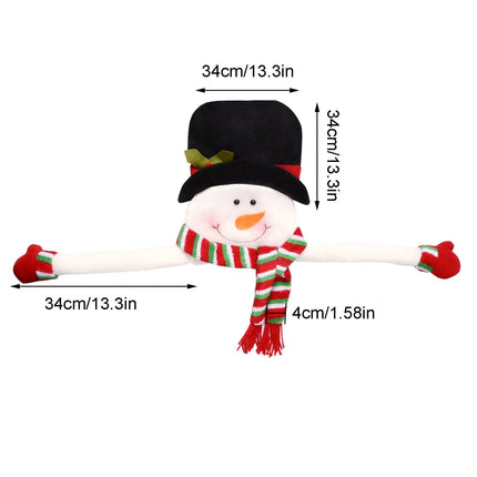 Christmas Tree Topper Snowman Hugger Santa Christmas Tree Topper Xmas Holiday Winter Wonderland Party Decoration Ornament Supplies