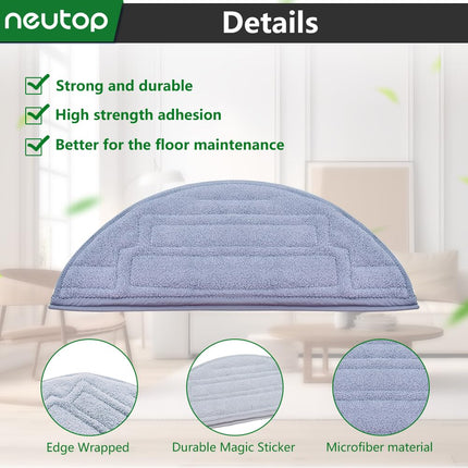 Neutop Washable Mopping Cloth Compatible With Roborock S8 Pro Ultra Robot Vacuum And Mop Cleaners Spare Parts Accessories, 8Pack.