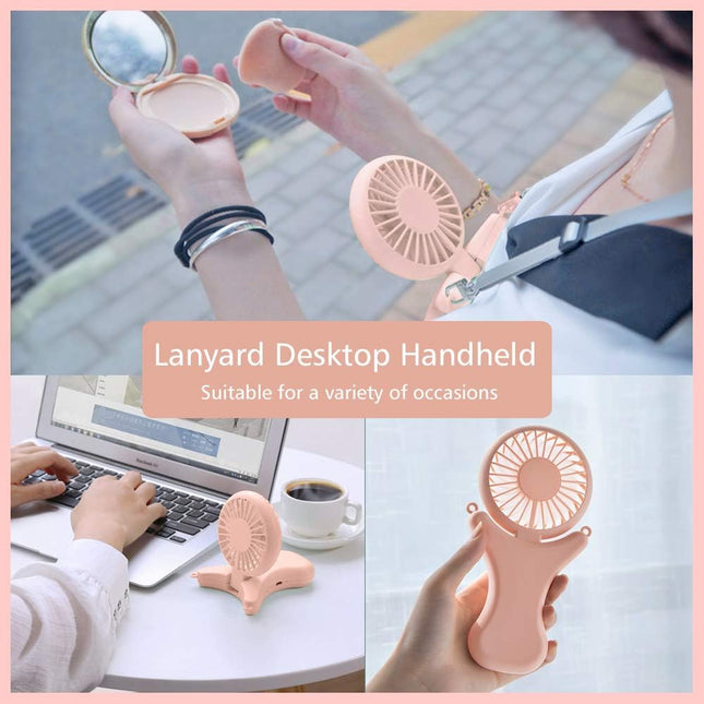 Oatsbasf Small Portable Fan, Neck Fan 108°Rotating Free Adjustment, Rechargeable 2000 Mah, Tthree Levels Of Wind Adjustment, Usb