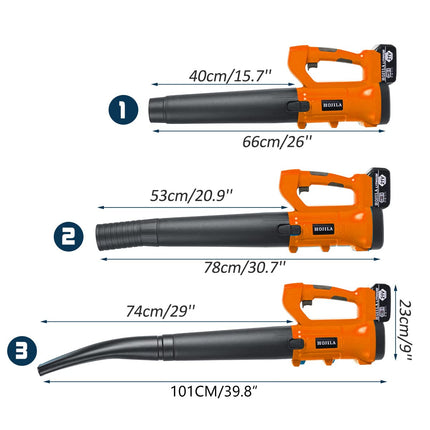 HOJILA Cordless Leaf Blower, 21V Electric Leaf Blower with 3.0Ah Battery & Charger, 6-Speeds Battery Powered Blower for Lawn Care,Patio,Garden,Yard,Jobsite