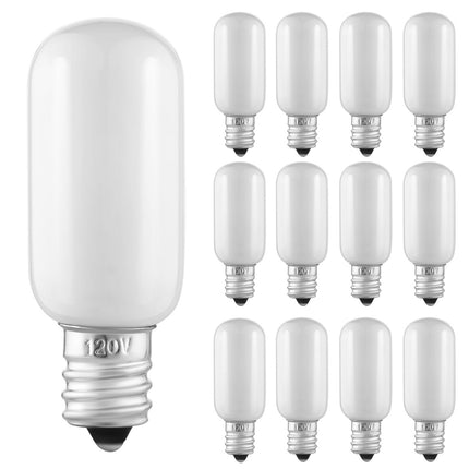12 Pack Christmas Village Replacement Light Bulbs for E12 Candelabra Base Compatible with Dept 56 Accessories T20 LED Bulbs for Snow Villages Houses Christmas Tree Halloween Pumpkin