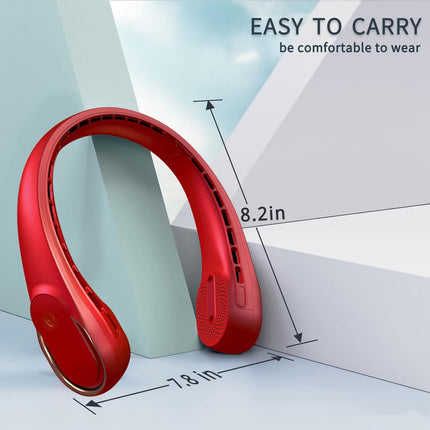 Neck Fan,Portable Neck Fan,Bladeless,4000Mah,Rechargeable,360°Cooling,Upgrade Strong Wind,3 Speeds,Material Excellent And Durable