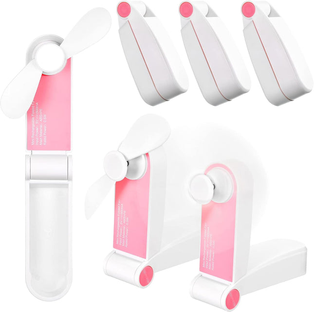 3 Pack Portable Pocket Fans Handheld Mini Fan Portable Foldable Fan Personal Travel Fan Hand Fan Summer Usb Rechargeable Desk Fan