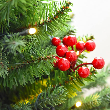 30 Artificial Red Berry Stems,7.9 Inch Christmas Holly Berry Branches Red Berry Picks for Holiday Home Decor and Crafts