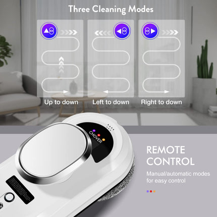 Window Cleaner Robot,Smart Glass Cleaning Robotic With 5600Pa Strong Suction,Remote Control Window Cleaning Robot For Windowstilesclass Door