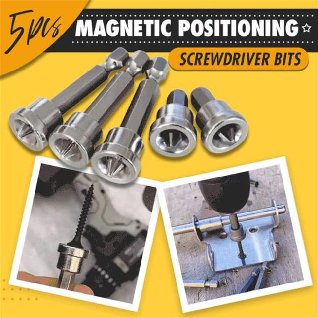 5 Pcs Magnetic Positioning Bits Anti Slip Screwdriver Bit Set PH2 Drywall Hex Shank Screwdriver Bits Screw Setter Dimpler Screw Positioning Bit Batch Head (50 mm)