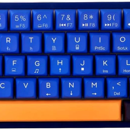 BOYI Wired 60% Mechanical Gaming Keyboard,61 Pro Mini RGB Tri-Mode PBT XDA Keycaps NKRO Programmable Wireless Keyboard for Gaming and Working(Horizon Blue Color,Gateron Red Switch)