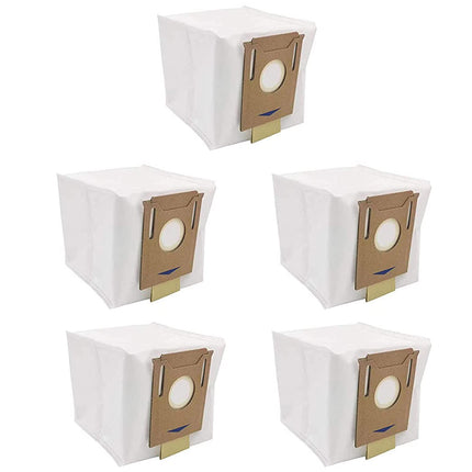 5 Pack Dust Bags For Yeedi Vac Yeedi Vac 2 Pro Station,For Ecovacs Deebot Ozmo T8 Aivi T8 Max And T8 Seriesn8 Pro Plus N8 Pro Vacuum Cleaner Robot Accessories Parts