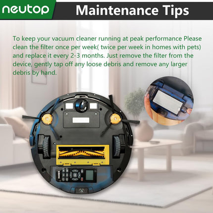 Neutop Filters Compatible With Ecovacs Deebot N79S N79 Dn622 Dn622.11 Dn622.31 N79W N79Se Deebot 500 Dc3G And Yeedi K600 K700, Robot Vacuums, 9Pack.