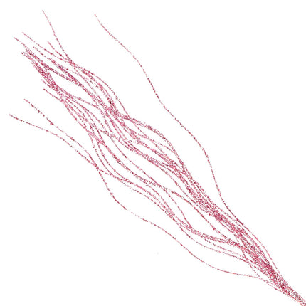 10 PCS Glitter Christmas Picks Sprays Sparkle Curly Ting Branches Decorative Sticks Stems Artificial Curly Wispy Willow Twigs for Christmas Tree Vase Fillers Crafts Garland Home Decor (Pink, 10)