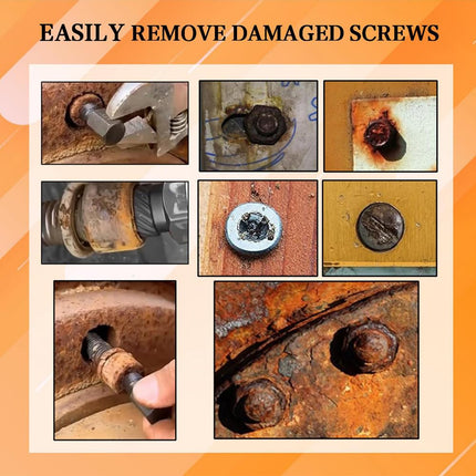 10 Pcs Screw Extractor Set Broken Bolt Extractor Remover Kit Damaged Screw Extractor Set Hex Bolt Extractor Set Stripped Screw Extractor Easy Out Bolt Extractor Tool for Removing Broken Bolts