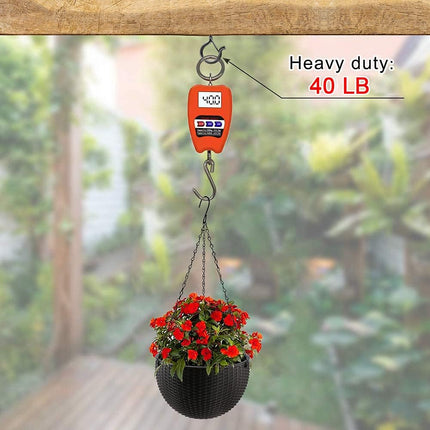 22 Pack Screw Hooks for Hanging Outdoor String Lights, Heavy Duty 2.2 Inch Black Q-Hanger Hanging Christmas Lights, Plants Include 1 Wing Nut Driver, Wall Wood Ceiling Deck Mount