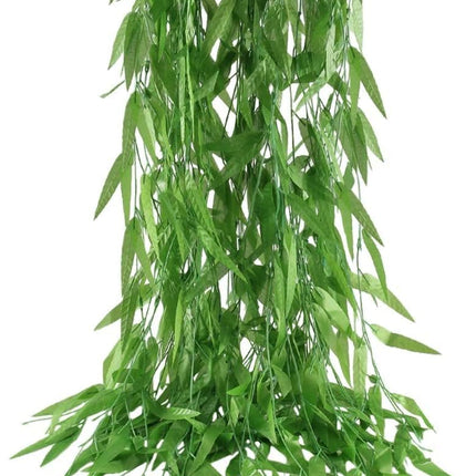 50pcs 300 ft Artificial Vine Greenery Garland for Room Decor Faux Willow Vines Wall Home Decor Aesthetic Silk Rattan Wicker Twig for Garden Wedding Windowsill Balcony Christmas Decorations