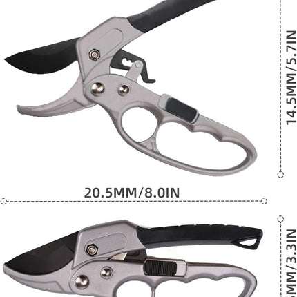 Pruning Shears for Garden - Professional Sharp Bypass Pruning Shears, Ultra Sharp Hand Pruners for Plants - Scissors Clippers, Ideal Plant Scissors, Tree Trimmer, Branch Cutter, Hedge Clippers