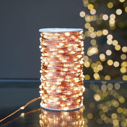 200Ft Long Fairy Lights Plug in Waterproof Outside Copper Wire String Lights with Remote 600 High-Bright LEDs for Garden, Porch, Patio, Christmas Wedding Party Decoration