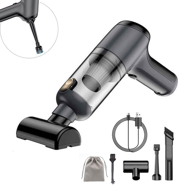 Mini Car Vacuum Cleaner,3 In 1 Cordless Handheld Vacuum,120W Low Noise With One Touch Opening And Closing Function Rechargeable Air Blower & Hand Pump Small For Car,Office&Home,Keyboard Cleaning