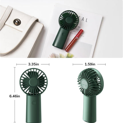 Jisulife Portable Handheld Fan With 3 Speeds , 4000Mah , Mini Personal Rechargeable , Max 16Hrs Battery Operated Usb , Outdoor