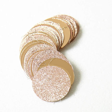 Decor365 Glitter Champagne Gold Decorations Paper Circle Dots Garland Party Streamers Bunting Backdrop Hanging Decor Banner/Wedding/Bachelorette/Bridal Shower/Christmas/ Year/Home/Engagement/